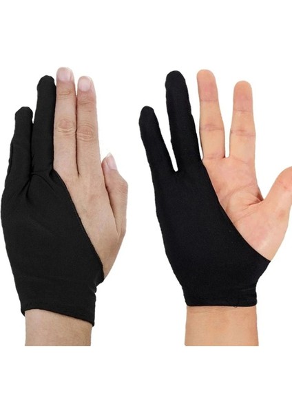 C-1pc Tarzı M Beden Siyah 2 Parmak Kirlenme Önleyici Eldiven Sanatçı Çizim Eldiveni Herhangi Bir Gra Çizim Masası Hem Sağ Hem De Sol El Çizim Eldiven Için (Yurt Dışından) modelleri