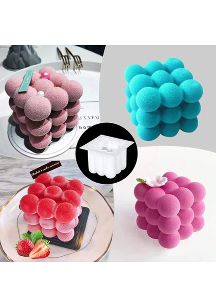 Set1 Stili 6 Kaviteler Mumlar Kalıp Aromaterapi Alçı Mum Silikon Kalıp 3D Rubik Küp Pişirme Mousse Kek Kalıbı Kare Tatlı Tepsisi (Yurt Dışından) fırsatları