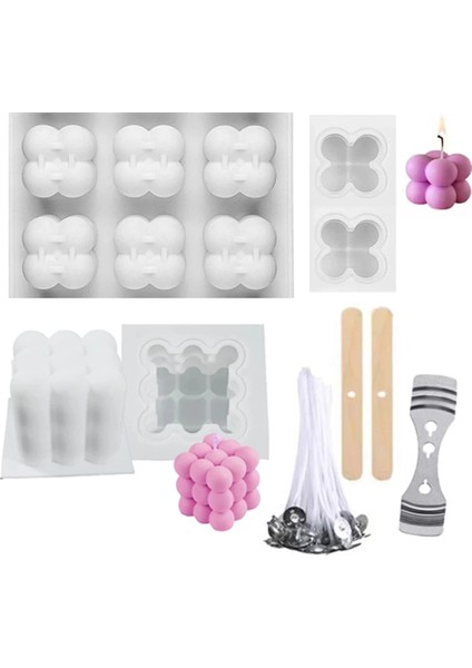 Set1 Stili 6 Kaviteler Mumlar Kalıp Aromaterapi Alçı Mum Silikon Kalıp 3D Rubik Küp Pişirme Mousse Kek Kalıbı Kare Tatlı Tepsisi (Yurt Dışından) indirimleri