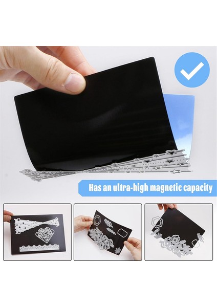 16 Adet Damga ve Kalıp Saklama Çantası ve Manyetik Sayfa - Kesme, Scrapbooking, El Sanatları Kalıplarını Saklama Için Kalıp Saklama Seti - Mavi (Yurt Dışından)