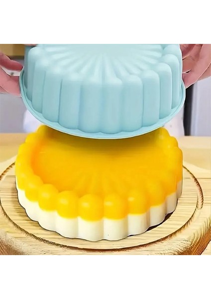 3 Parça Silikon Kek Kalıbı Çok Işlevli Yuvarlak Yüksek Sıcaklığa Dayanıklı Kendin Yap Pişirme Kalıbı (Yurt Dışından) modelleri