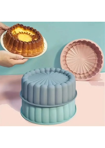 3 Parça Silikon Kek Kalıbı Çok Işlevli Yuvarlak Yüksek Sıcaklığa Dayanıklı Kendin Yap Pişirme Kalıbı (Yurt Dışından) fırsatları