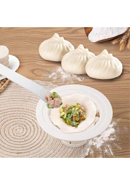 Çiçek Şeklinde Çörek ve Köfte Makinesi Çiçek Şeklinde Buharda Pişmiş Çörek Basit Ev Yapımı Kalıp Beyaz (Yurt Dışından)