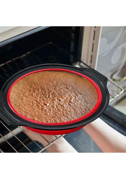 Yuvarlak Şekil Kalıp Silikon Katlanır Kek Pişirme Tepsisi Mousse Fondan Silindir Kalıp Pasta Tatlı Jöle Yapımı Için, Sarı (Yurt Dışından) modelleri