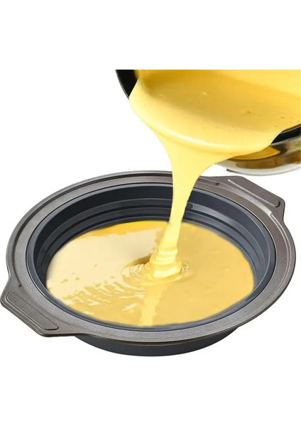 Yuvarlak Şekil Kalıp Silikon Katlanır Kek Pişirme Tepsisi Mousse Fondan Silindir Kalıp Pasta Tatlı Jöle Yapımı Için, Sarı (Yurt Dışından) fırsatları