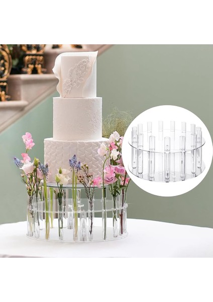 Akrilik Pasta Sergileme Panosu Şeffaf Yuvarlak Pasta Standı 30CM Düğün Kendin Yap Çiçek Taç Dekorasyonu Tatlı Tepsileri (Yurt Dışından) fırsatları