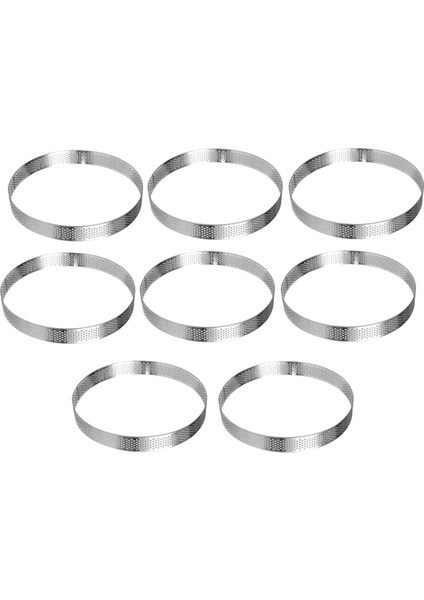 Paket 16 cm Delikli Dairesel Tart Halkaları Paslanmaz Çelik Meyveli Turta Kiş Kek Mus Kalıbı Mutfak Pişirme Kalıbı (Yurt Dışından)