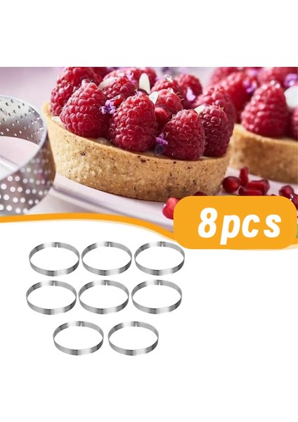 Paket 16 cm Delikli Dairesel Tart Halkaları Paslanmaz Çelik Meyveli Turta Kiş Kek Mus Kalıbı Mutfak Pişirme Kalıbı (Yurt Dışından) fırsatları