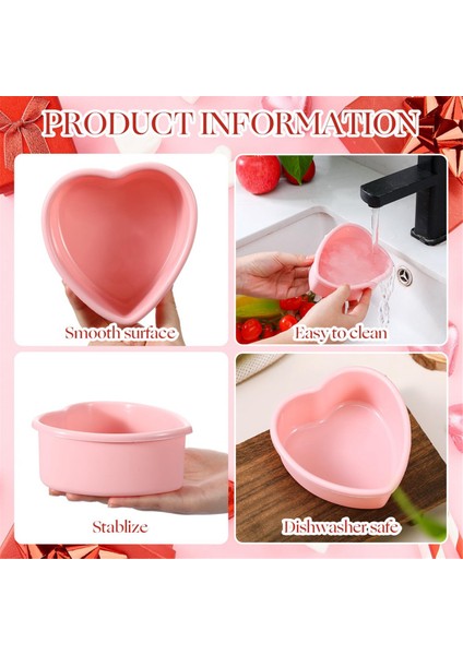 12 Adet Kalp Şekilli Kek Kalıbı Pembe Silikon Mini Kalp Kek Kalıbı Sevgililer Günü Doğum Günü Kek Muffin Aracı (4 Inç) (Yurt Dışından) modelleri