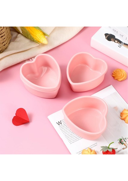 12 Adet Kalp Şekilli Kek Kalıbı Pembe Silikon Mini Kalp Kek Kalıbı Sevgililer Günü Doğum Günü Kek Muffin Aracı (4 Inç) (Yurt Dışından) fırsatları