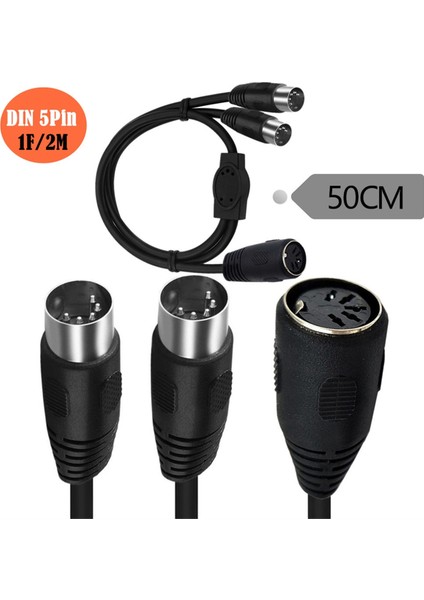Mıdı Dın 5-Pin Ayırıcı Y Adaptör Kablosu, Din 5pin Erkek - Çift 2 Dişi Ses Mıdı Adaptör Uzatma Kablosu (Yurt Dışından) modelleri