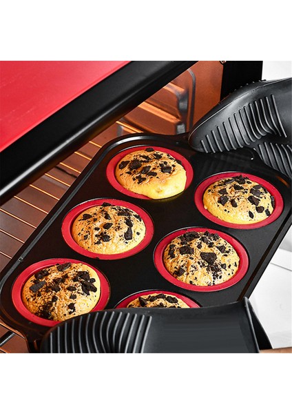 Metal Çerçeveli Silikon Muffin Kalıbı, Pişirme Için Yumurta Isırığı Yapıcı Silikon Kalıplar, Kek Kalıbı 12 Normal Boy Sarı (Yurt Dışından) modelleri