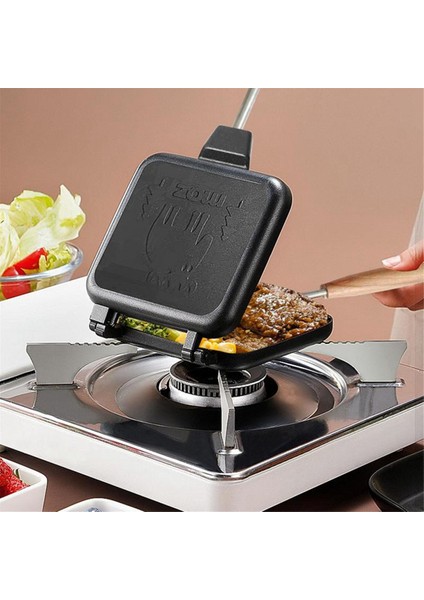Çift Taraflı Sandviç Tavası Yapışmaz Katlanabilir Izgara Kızartma Tavası Ekmek Tost Kahvaltı Makinesi Için (Yurt Dışından) modelleri