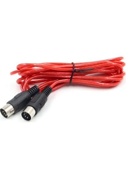 Mıdı Uzatma Kablosu 5pin Erkek - Erkek Mıdı Kablosu Elektrik Piyano Gitar Enstrüman Pc Kablosu 5m (Yurt Dışından)