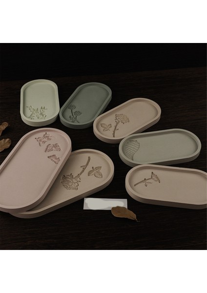 7 Adet Oval Saklama Tepsisi Çimento Silikon Kalıp Dıy Gül Çiçek Kelebek Oyma Bardak Altlığı Kalıbı Reçine Beton Alçı Kalıp (Yurt Dışından) fiyatları