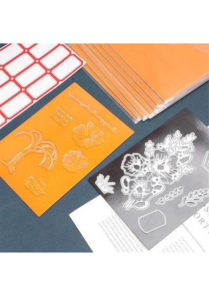 16 Adet Damga ve Kalıp Saklama Çantası ve Manyetik Sayfa - Kesme, Scrapbooking, El Sanatları Kalıplarını Saklama Için Kalıp Saklama Seti - Turuncu (Yurt Dışından) fırsatları