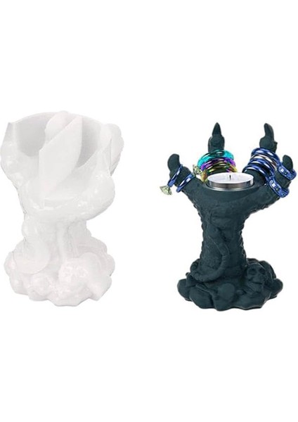3D Ejderha Pençesi Silikon Kalıp, Demon· Hayalet El Reçine Kil Şamdan Döküm Kalıbı Reçine Mum Kalıbı Için (Yurt Dışından)