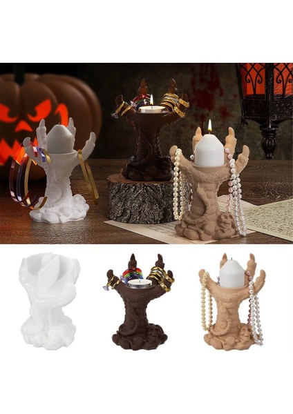 3D Ejderha Pençesi Silikon Kalıp, Demon· Hayalet El Reçine Kil Şamdan Döküm Kalıbı Reçine Mum Kalıbı Için (Yurt Dışından)