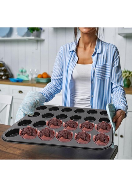 2 Paket Premium Yapışmaz Pişirme Kabı 24 Bardak, Mini Muffin Kalıbı, Bulaşık Makinesinde Yıkanabilir Fırın (Yurt Dışından) fiyatları