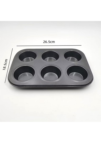 3 Paket Yapışmaz Muffin Kalıbı Karbon Çelik Kek Kalıbı Muffin Kalıbı Kolay Temizlenebilir Muffin Tepsisi Pişirme Kabı 6/12/24 Bardak (Yurt Dışından)