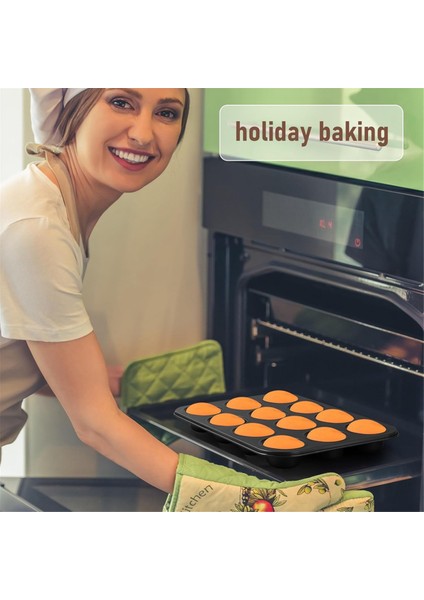 3 Paket Yapışmaz Muffin Kalıbı Karbon Çelik Kek Kalıbı Muffin Kalıbı Kolay Temizlenebilir Muffin Tepsisi Pişirme Kabı 6/12/24 Bardak (Yurt Dışından)