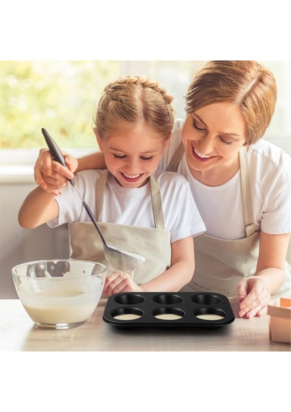 3 Paket Yapışmaz Muffin Kalıbı Karbon Çelik Kek Kalıbı Muffin Kalıbı Kolay Temizlenebilir Muffin Tepsisi Pişirme Kabı 6/12/24 Bardak (Yurt Dışından)