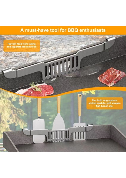 2x Izgara Spatula Tutucu, Paslanmaz Çelik Izgara Barbekü Alet Tutma Rafı, Kamp Şefi, Manyetik Yok (Yurt Dışından)