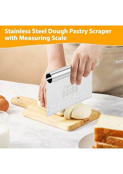 3 Adet Hamur Pasta Kazıyıcı Doğrayıcı Pişirme Kek Pizza Kesici Ölçüm Ölçeği Ekmek Ayırıcı Bıçak Pişirme Aletleri (Yurt Dışından) modelleri