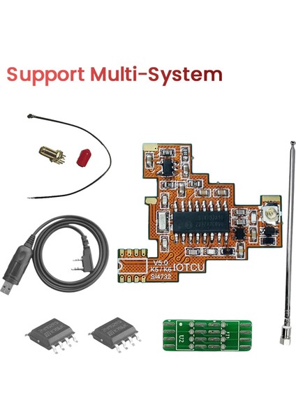 SI4732 V5.0 Fpc Modülü + 2X2M Çip + Anten Tam Kit Çoklu Sistem Quansheng Uvk5 Uvk6 Hf Kısa Dalga Tam Bant Alımı Için (Yurt Dışından)