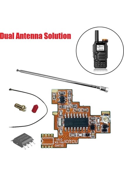 SI4732 V5.0 Fpc Modülü + 2m Çip + Quansheng Uvk5 Uvk6 Hf Kısa Dalga Tam Bant/tek Yan Bant Alımı Için Anten (Yurt Dışından)