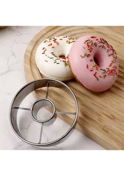 Kendin Yap Paslanmaz Çelik Donut Kalıbı Pasta Dekorasyon Pişirme Aracı Tatlılar Ekmek Kesici Makinesi Mutfak Ev Pişirme Malzemeleri (Yurt Dışından) fiyatları