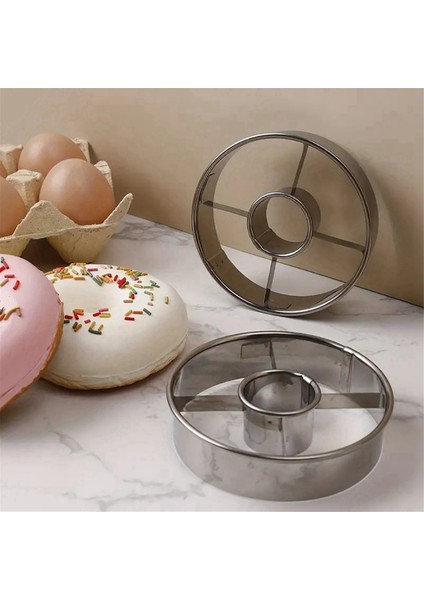 Kendin Yap Paslanmaz Çelik Donut Kalıbı Pasta Dekorasyon Pişirme Aracı Tatlılar Ekmek Kesici Makinesi Mutfak Ev Pişirme Malzemeleri (Yurt Dışından) fırsatları