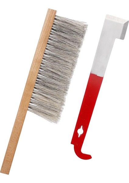 Arıcılık Için Arı Kovanı Aleti - J Kancası ve Doğal At Kılı Arı Fırçası, Arı Kovanı Fırçası Arı Çerçevesi Kaldırıcı ve Kazıyıcı (Yurt Dışından)