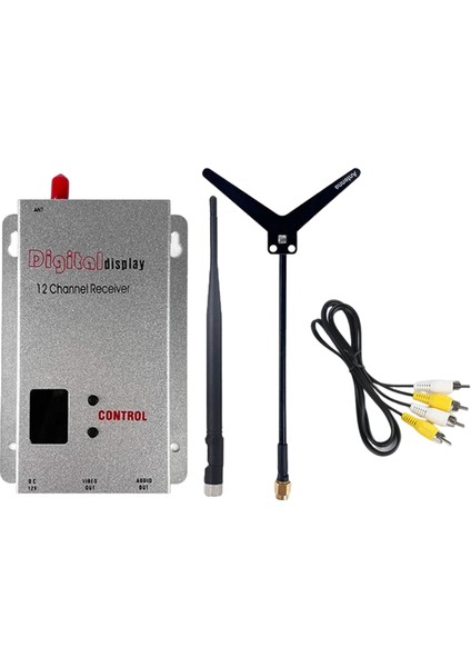 1.2g 1.5W Fpv Vrx Alıcı + Y Tipi Anten/anten 12CH 1500MW Uzun Menzilli Fpv Drone Rc Modeli Için Ses Video Alıcısı (Yurt Dışından)