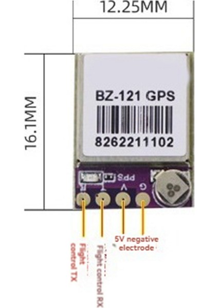 Bzgnss BZ-121 Gps Modülü Çift Protokol Fpv Uçuş Kontrolü Için Dönüş Hover Sabit Kanatlı Kontrol Dışı Kurtarma Iha Parçaları (Yurt Dışından)