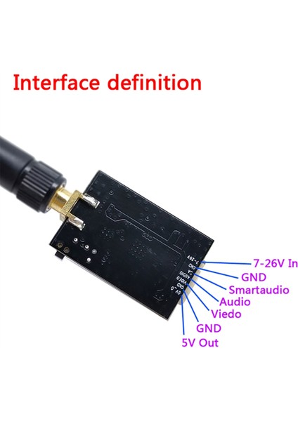 5.8ghz 48CH Fpv Vtx Kablosuz Görüntü Video Vericisi 0/100/200/400/1000MW Rp-Sma Antenli Rc Fpv Yarış Drone'u Için (Yurt Dışından)