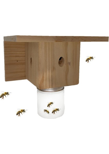 Ahşap Marangoz Arı Tuzağı Dış Mekan Ahşap Delici Arı Tuzağı Marangoz Arı Tuzakları Dış Mekan Asılı Böcek Tuzakları Kaldırır (Yurt Dışından)