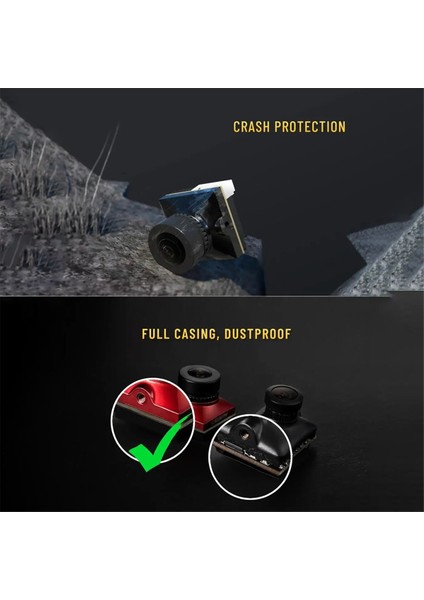 Caddx Ratel 2 V2 Fpv Kamera 1200TVL Lens 16:9/4:3 Ntsc/pal Anahtarlanabilir 19X19MM Süper Wdr Fpv Yarış Rc Drone B (Yurt Dışından)