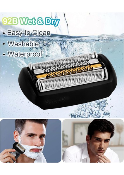 Braun 9 Serisi Folyo Tıraş Makinesi 9040S, 9292CC, 9293S, 9295CC, 9296CC, 9297CC, 9299S Için 92B Yedek Tıraş Makinesi Başlığı (Yurt Dışından)