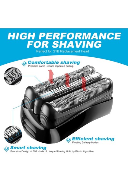 Braun 3 Serisi 3040S 300S 310S 3080S Elektrikli Tıraş Makinesi Folyo ve Kesiciler Tıraş Makinesi Aksesuarları Için 21B Yedek Başlık (Yurt Dışından) modelleri