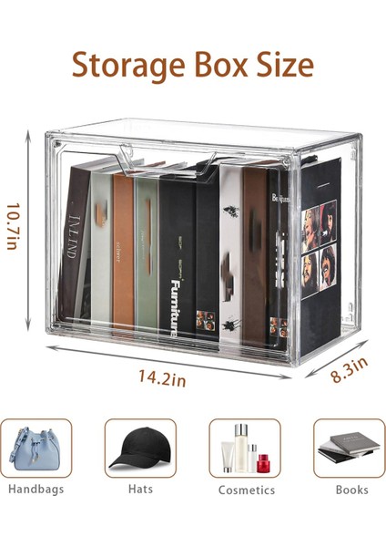 Paket Kapaklı Şeffaf Saklama Kutuları, Çantalar, Kozmetikler, Çok Amaçlı Saklama Kutuları Için Istiflenebilir Akrilik Vitrin (Yurt Dışından) fiyatları