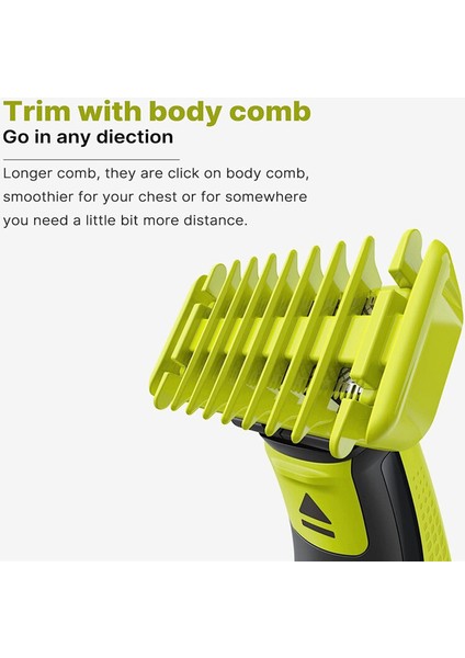 Philips One Blade QP2520 QP2530 QP2620 QP2630 Düzeltici Için Yedek Bıçak Sınırı Tarak Ayarlanabilir Kılavuz Tarak Koruyucu (Yurt Dışından) fırsatları