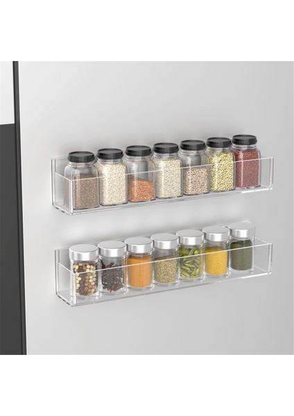 Akrilik Baharat Rafı Duvara Monte Akrilik Baharat Rafı Düzenleyici Asılı Baharat Kavanozu Depolama Tutucu Şeffaf Raf Mutfak (Yurt Dışından) modelleri