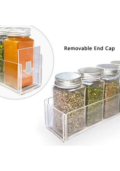 Akrilik Baharat Rafı Duvara Monte Akrilik Baharat Rafı Düzenleyici Asılı Baharat Kavanozu Depolama Tutucu Şeffaf Raf Mutfak (Yurt Dışından) fırsatları
