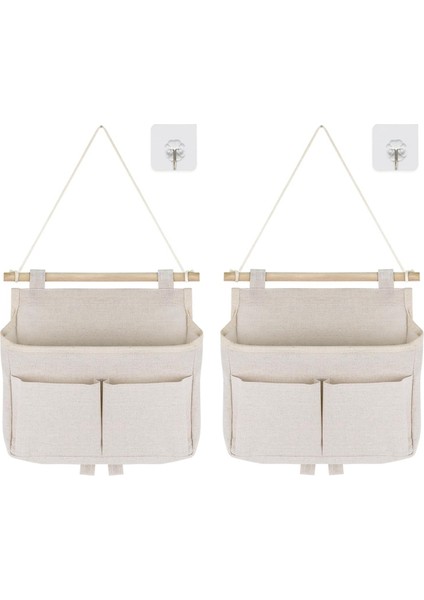 2'li Paket Askılı Saklama Çantası, Yüksek Kapasiteli Montaj, Yapışkan Kancalı 3 Bölme, Askılı Düzenleyici (Yurt Dışından)