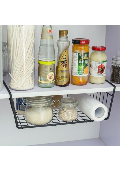 Ana Sayfa Çok Amaçlı Depolama Rafı Dolap Altı Depolama Rafı Sepeti Tel Raf Düzenleyici Sepet, Siyah, L (Yurt Dışından) fırsatları