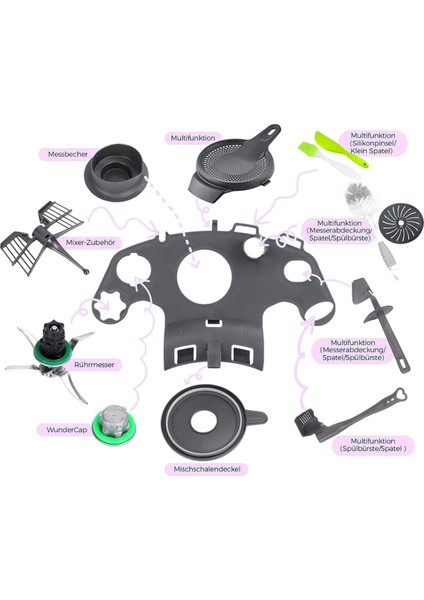 Thermomix Tm5 Tm6 Için Depolama Rafı, 9 Aksesuara Kadar Geniş Alan, Dayanıklı Pişirme Makinesi Düzenleyici, 1 Adet (Yurt Dışından) fırsatları