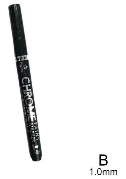 1.0mm Tarzı 3 Parça Sıvı Krom Marker Seti, Gümüş Sanat Sıvı Ayna Krom Marker Ayna Yansıma Işareti Kalem Kaya Boyama Malzemeleri (Yurt Dışından)