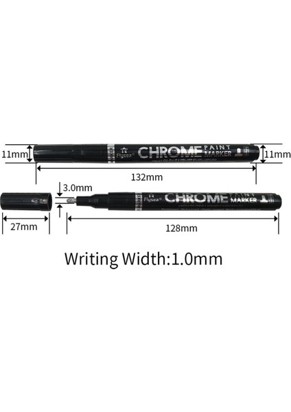 1.0mm Tarzı 3 Parça Sıvı Krom Marker Seti, Gümüş Sanat Sıvı Ayna Krom Marker Ayna Yansıma Işareti Kalem Kaya Boyama Malzemeleri (Yurt Dışından) indirimleri