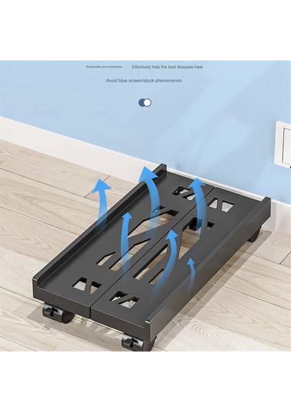 Ayarlanabilir Mobil Cpu Standı, Havalandırmalı Bilgisayar Kulesi Standı 4 Tekerlekli Pc Kulesi Standı, Masa Altı Tutucu (Yurt Dışından)